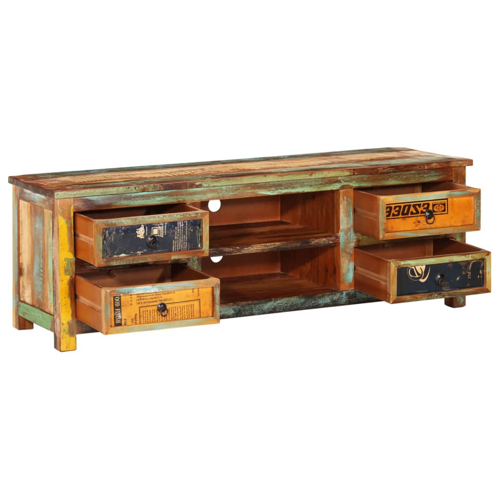Reclaimed Wood Tv Cabinet Tv Stand 4 Drawers