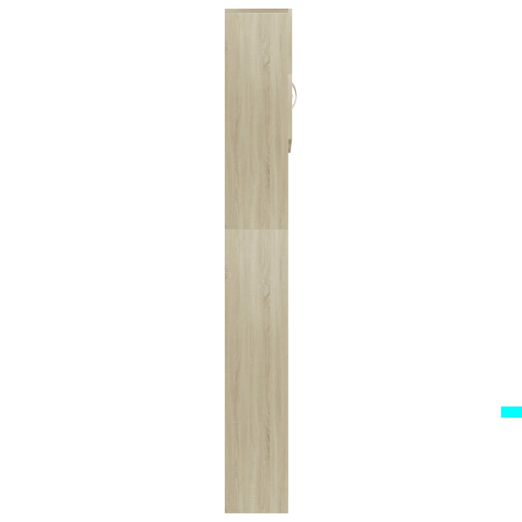 Washing Machine Cabinet Sonoma Oak 64X25.5X190 Cm Engineered Wood
