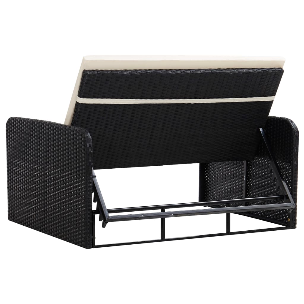 2 Piece Garden Lounge Set With Cushions Poly Rattan