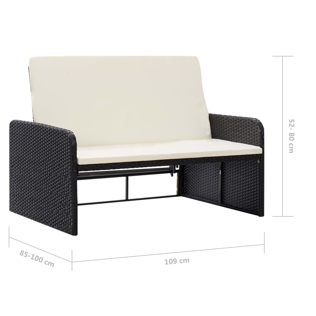 2 Piece Garden Lounge Set With Cushions Poly Rattan