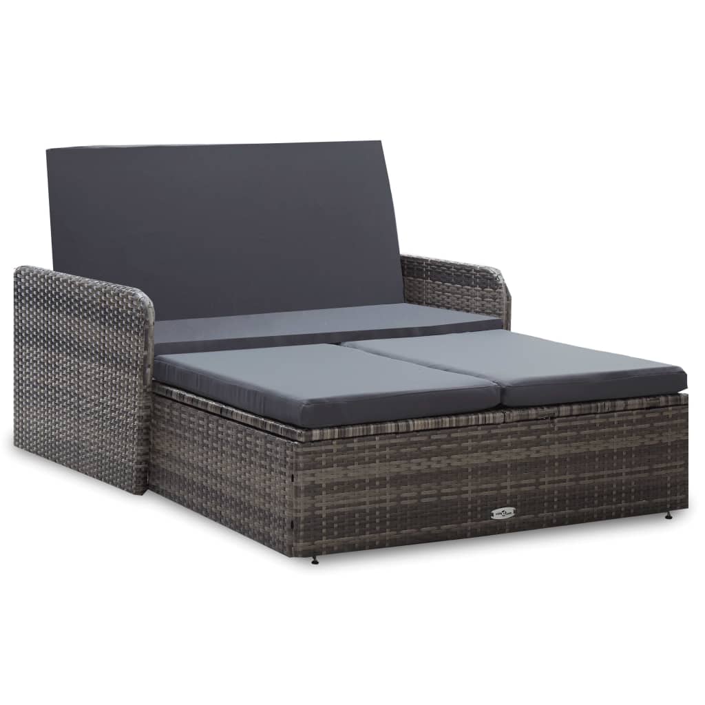 2 Piece Garden Lounge Set With Cushions Poly Rattan