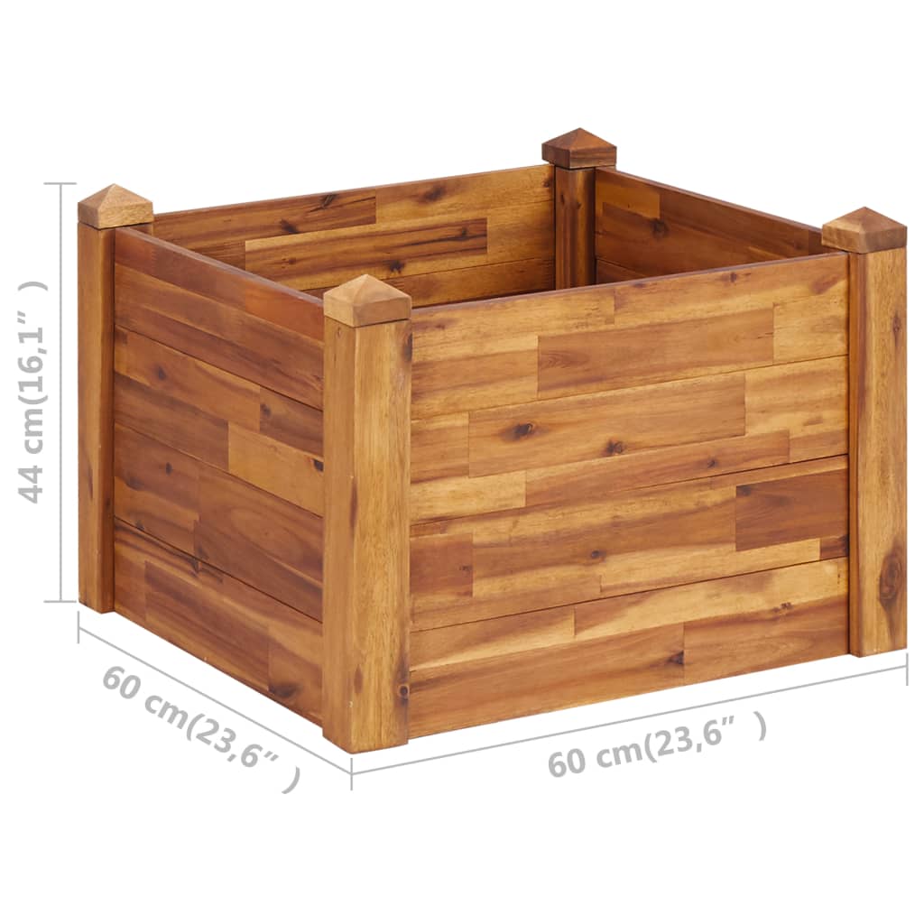 Garden Raised Bed Solid Acacia Wood