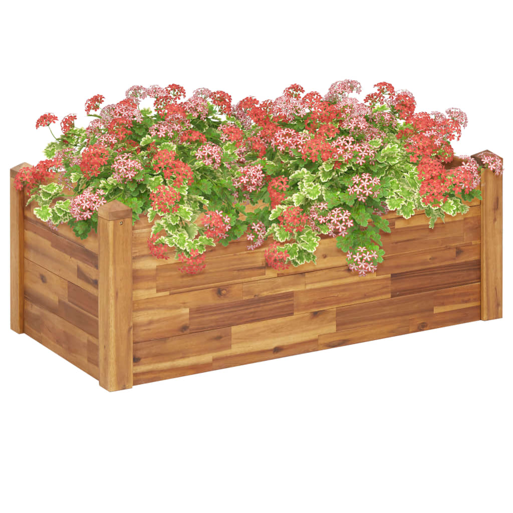 Garden Raised Bed Solid Acacia Wood