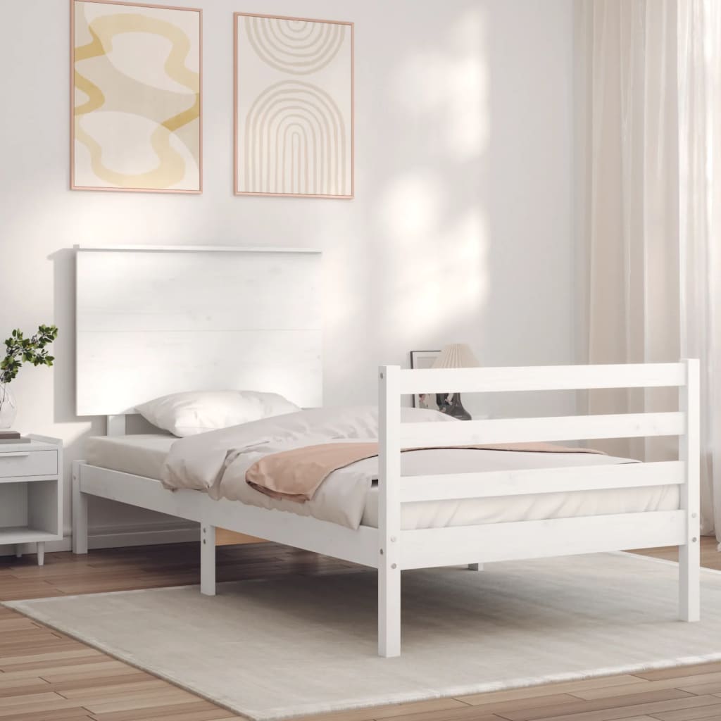 Bed Frame Without Mattress 183X203 Cm King Solid Wood