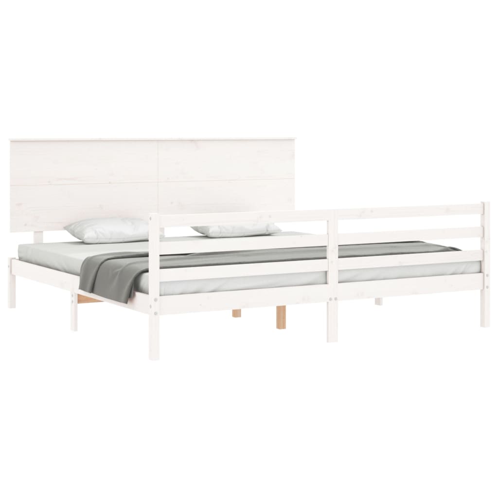Bed Frame Without Mattress 183X203 Cm King Solid Wood