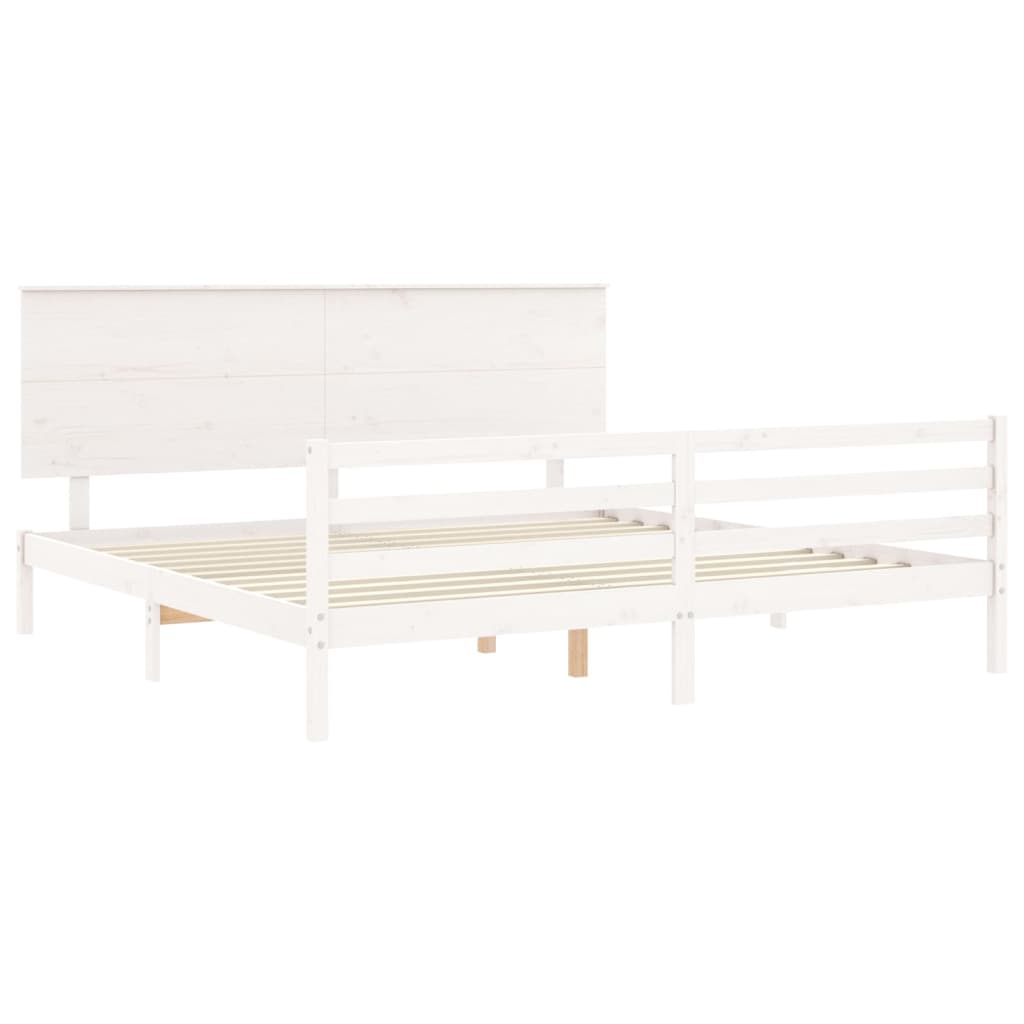 Bed Frame Without Mattress 183X203 Cm King Solid Wood