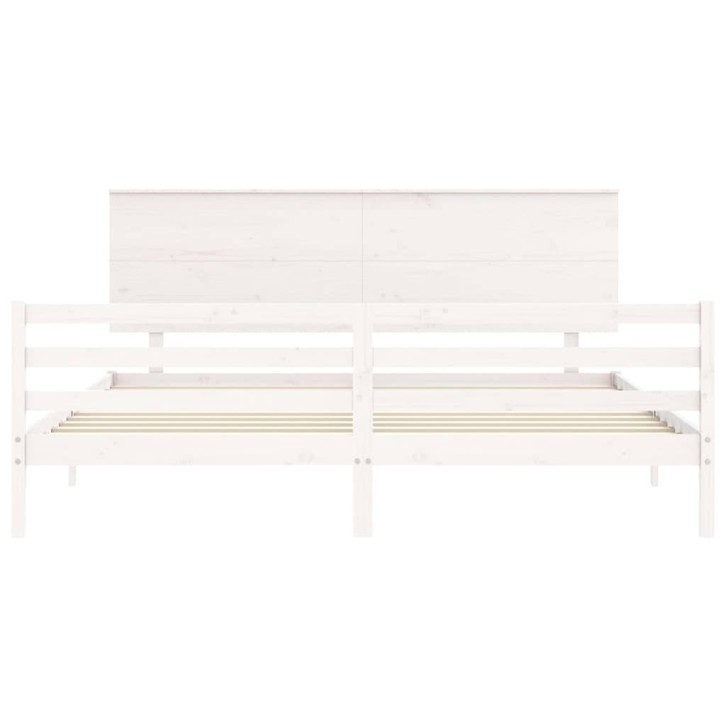 Bed Frame Without Mattress 183X203 Cm King Solid Wood