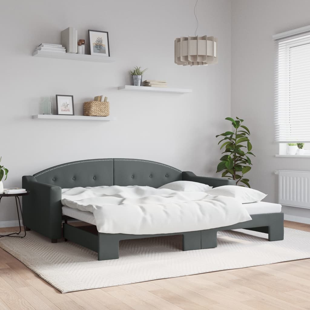 Daybed With Trundle&Drawers Without Mattress