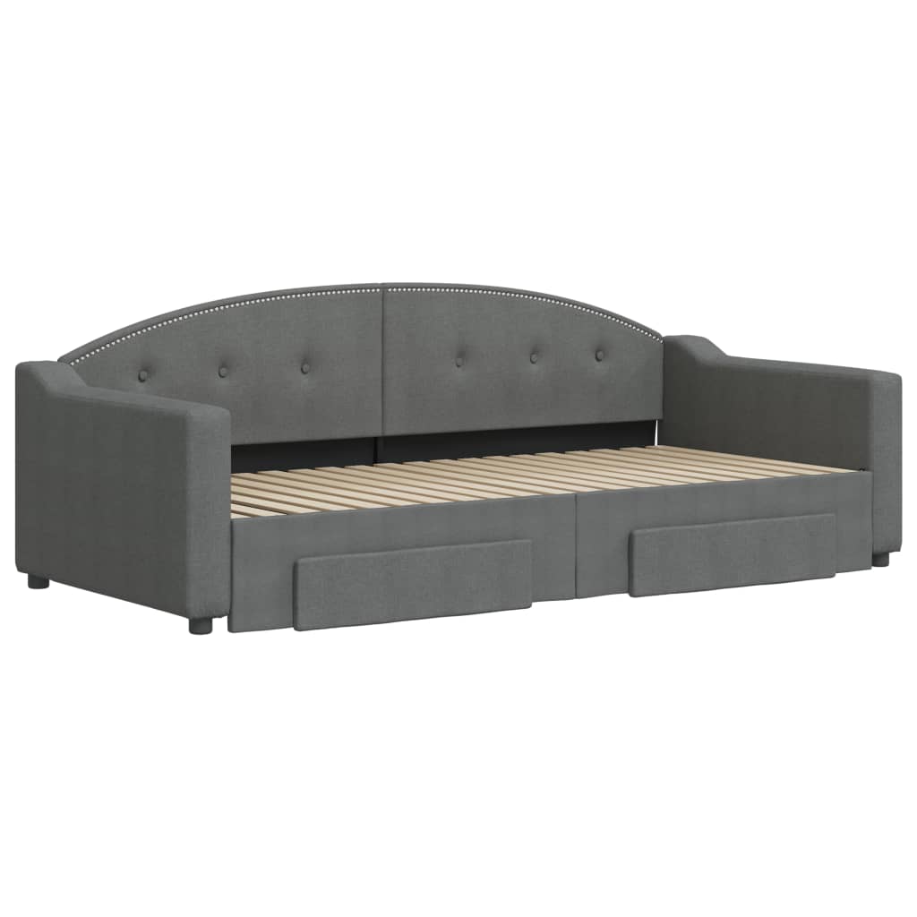Daybed With Trundle&Drawers Without Mattress