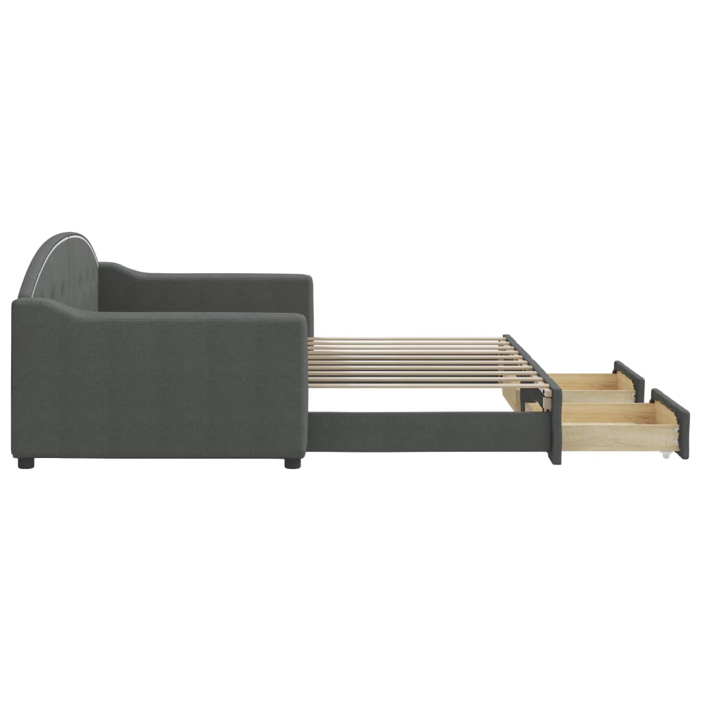 Daybed With Trundle&Drawers Without Mattress