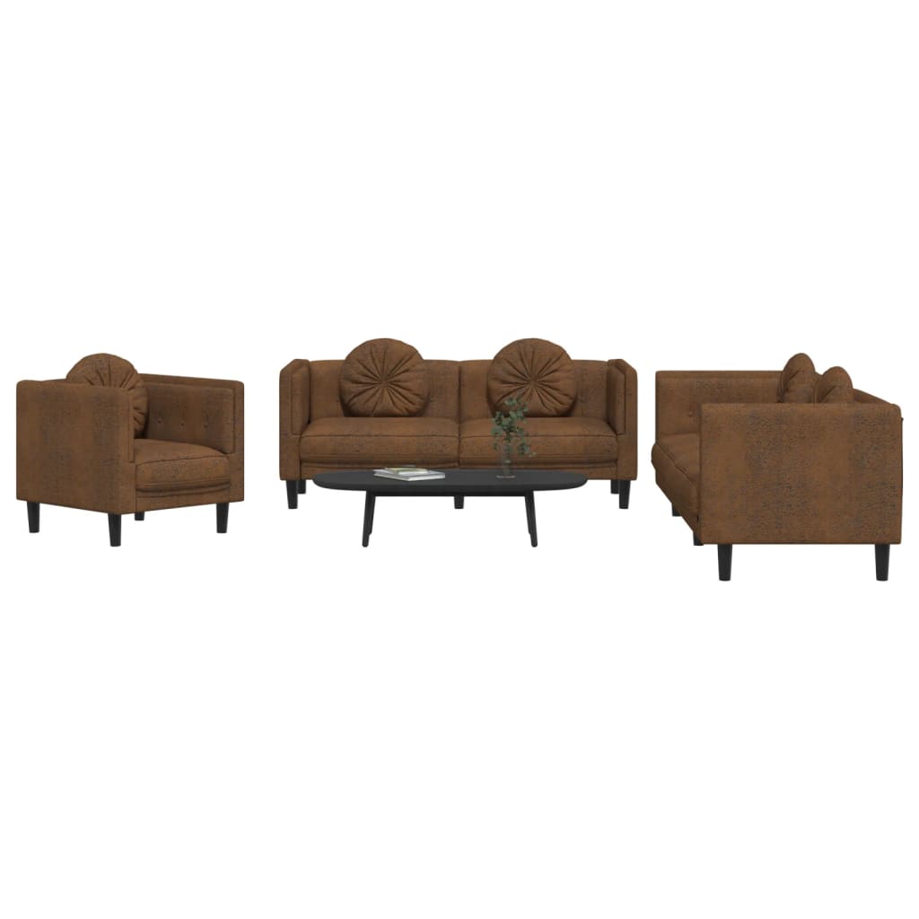 2 Piece Sofa Set With Pillows Velvet