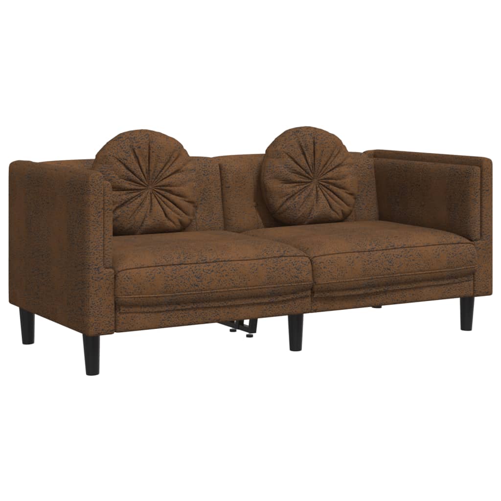 2 Piece Sofa Set With Pillows Velvet