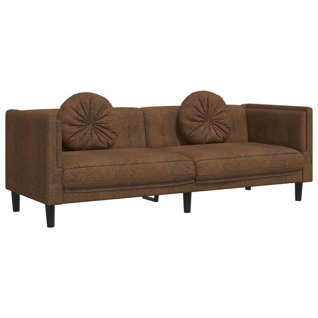 2 Piece Sofa Set With Pillows Velvet