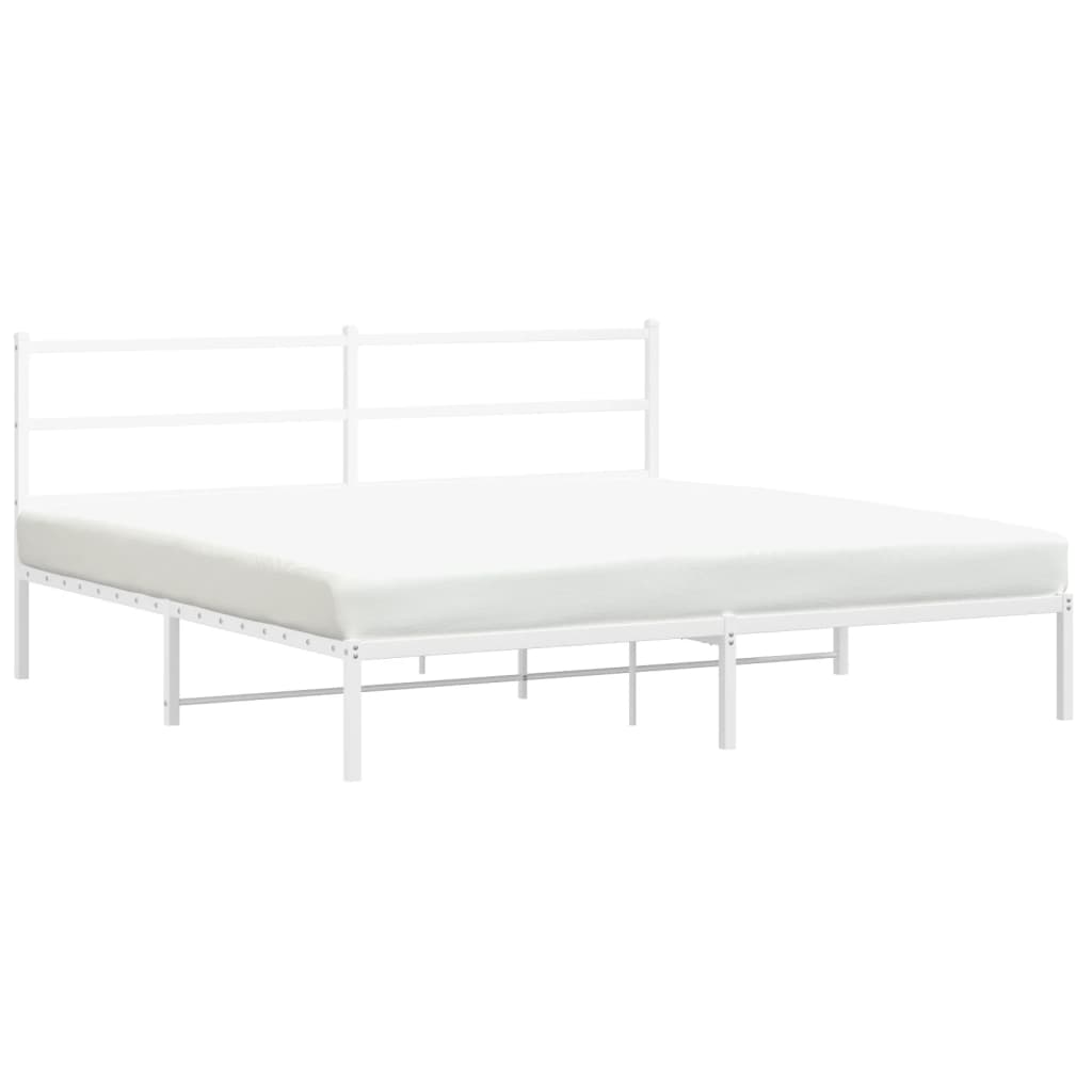 Metal Bed Frame Without Mattress 183X203 Cm King