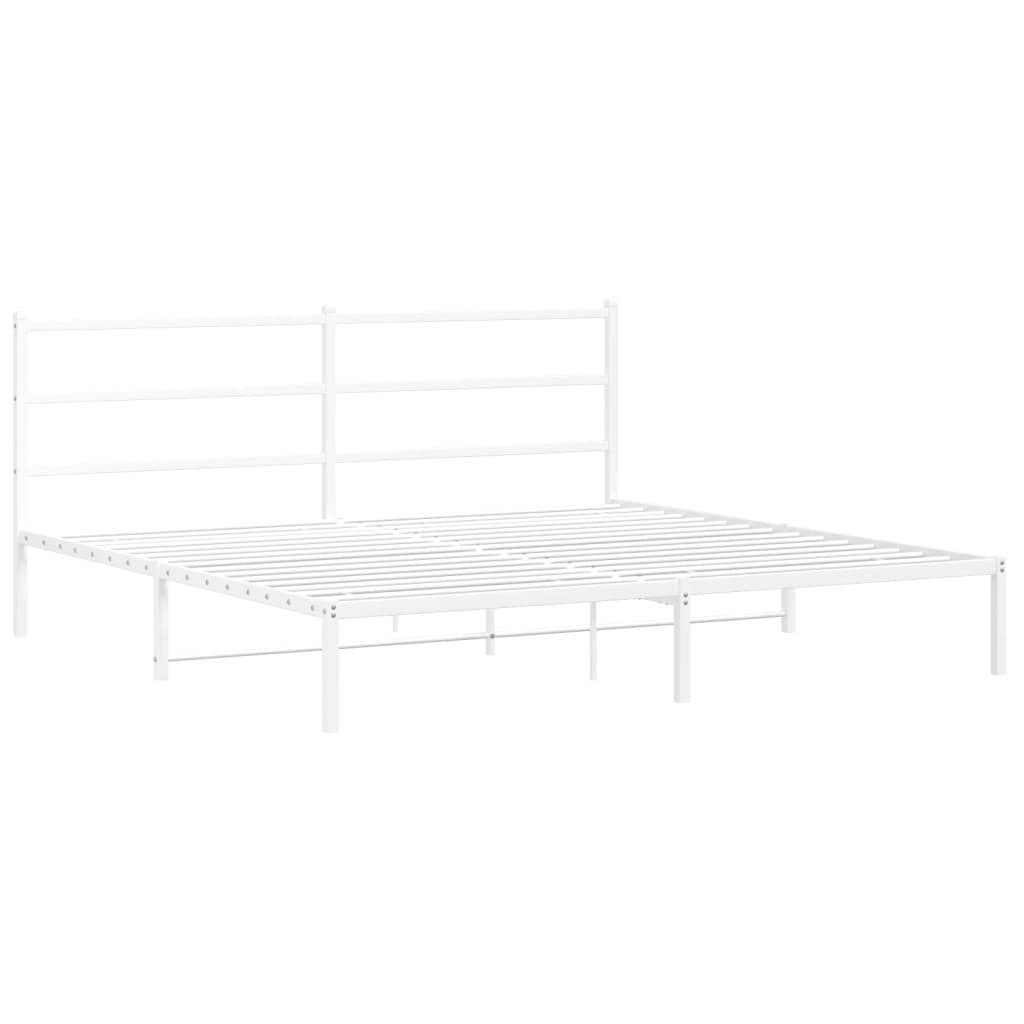Metal Bed Frame Without Mattress 183X203 Cm King