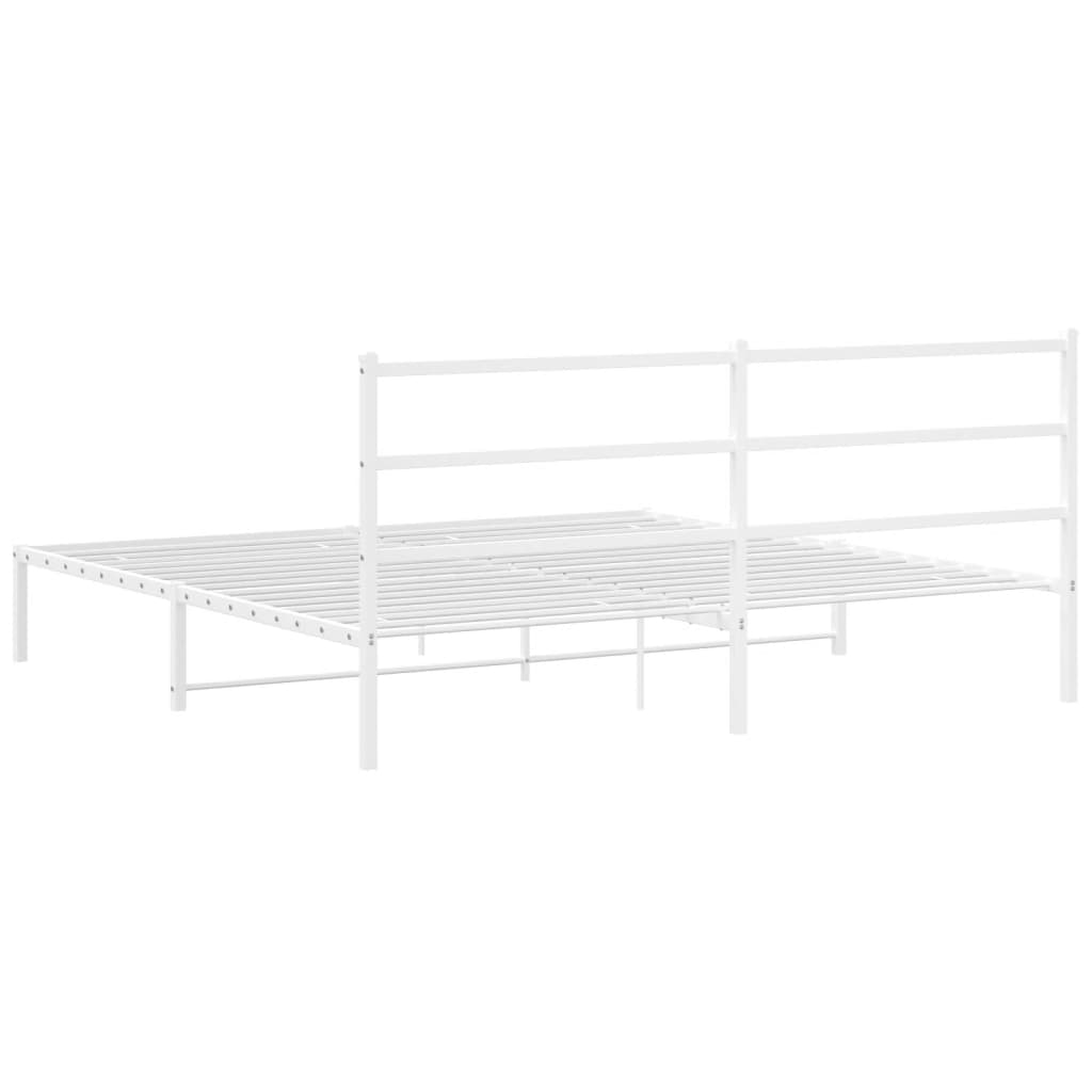 Metal Bed Frame Without Mattress 183X203 Cm King