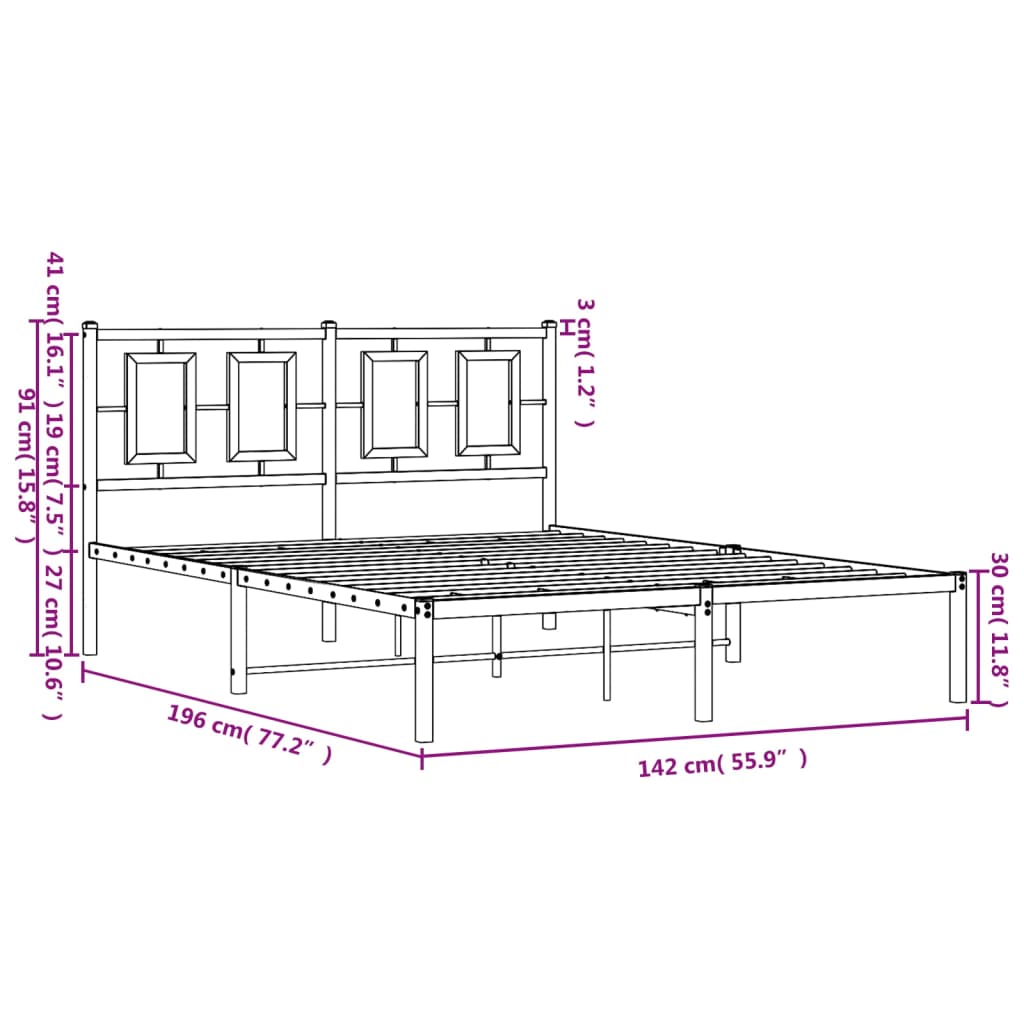Metal Bed Frame Without Mattress