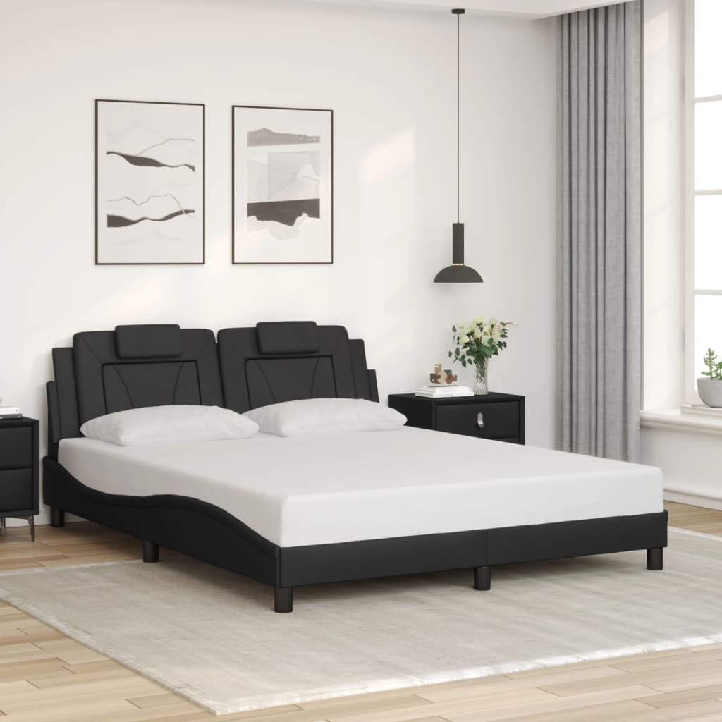 Bed Frame Without Mattress Queen Faux Leather