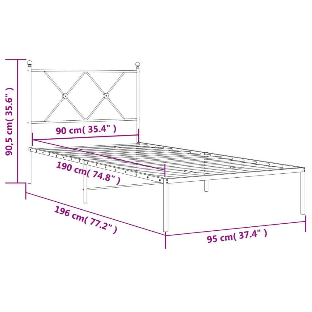 Metal Bed Frame Without Mattress