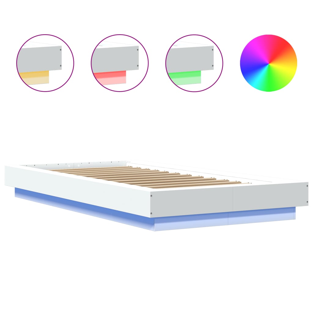 Bed Frame With Led Lights Without Mattress