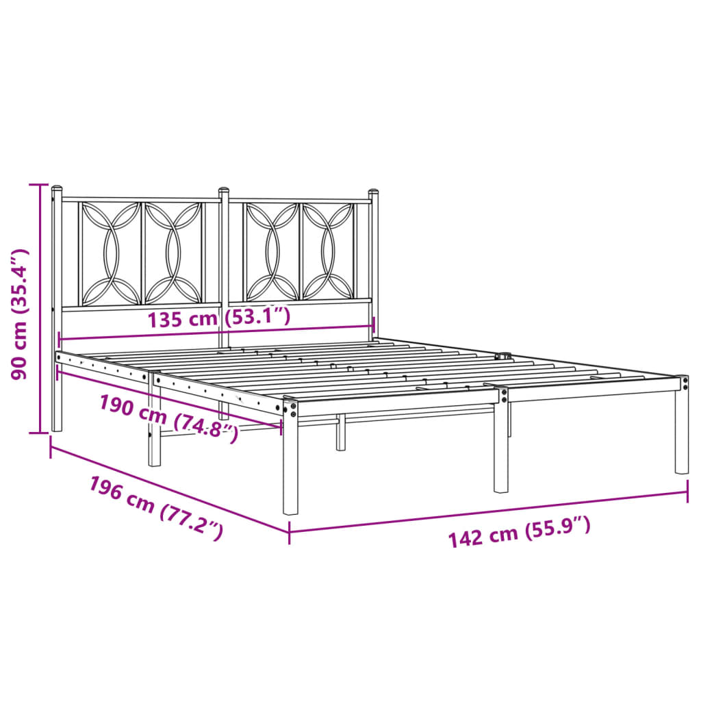 Metal Bed Frame Without Mattress