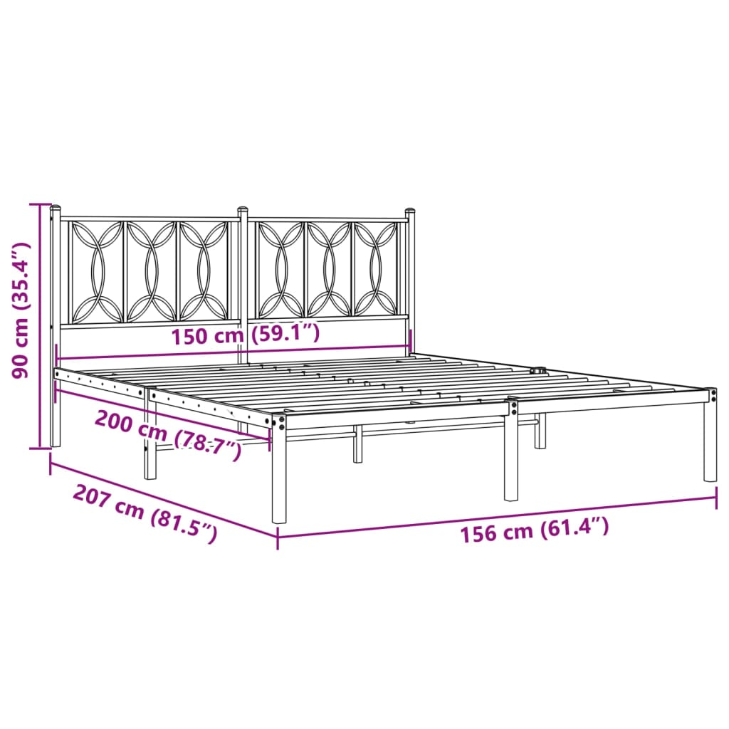 Metal Bed Frame Without Mattress