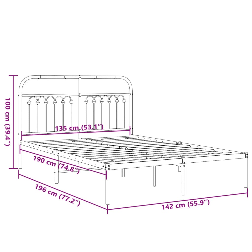 Metal Bed Frame Without Mattress