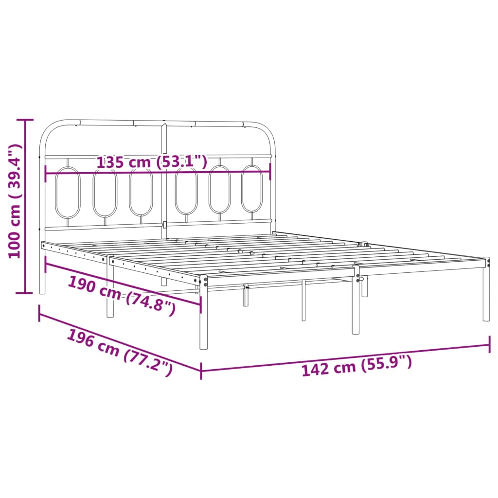 Metal Bed Frame Without Mattress