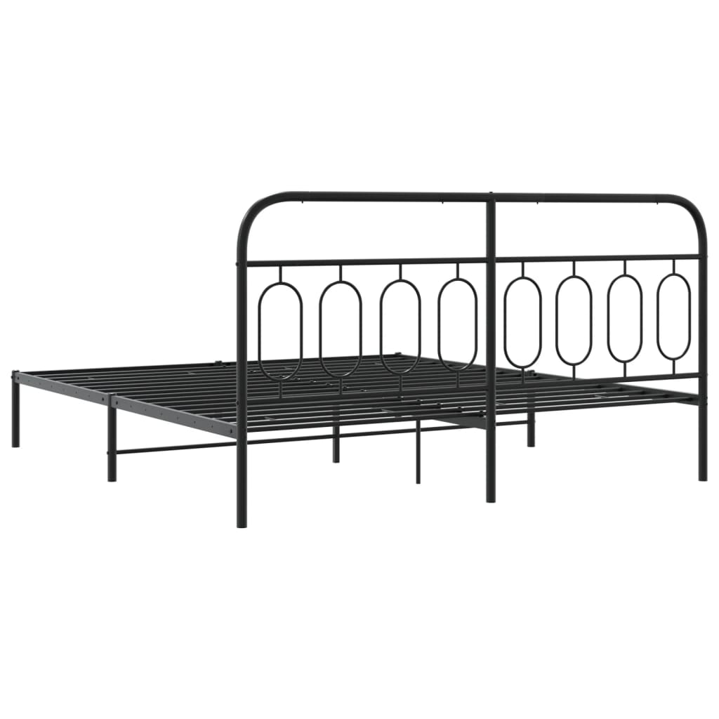 Metal Bed Frame Without Mattress 183X203 Cm King