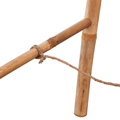 Double Towel Ladder With 5 Rungs Bamboo 50X160 Cm