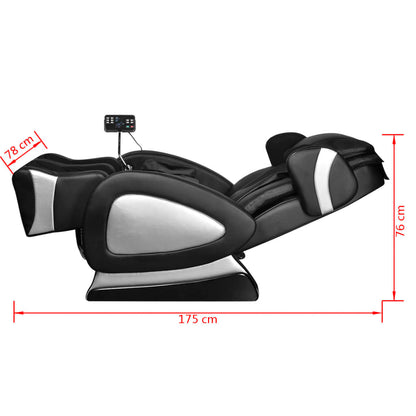 Massage Chair With Super Screen Black Faux Leather