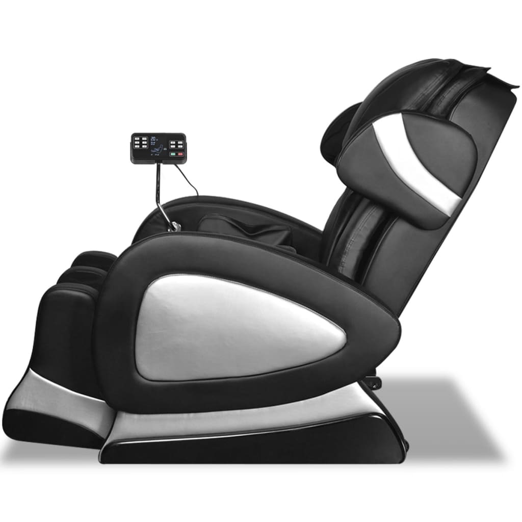 Massage Chair With Super Screen Black Faux Leather