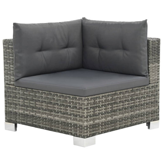 10 Piece Garden Lounge Set With Cushions Poly Rattan