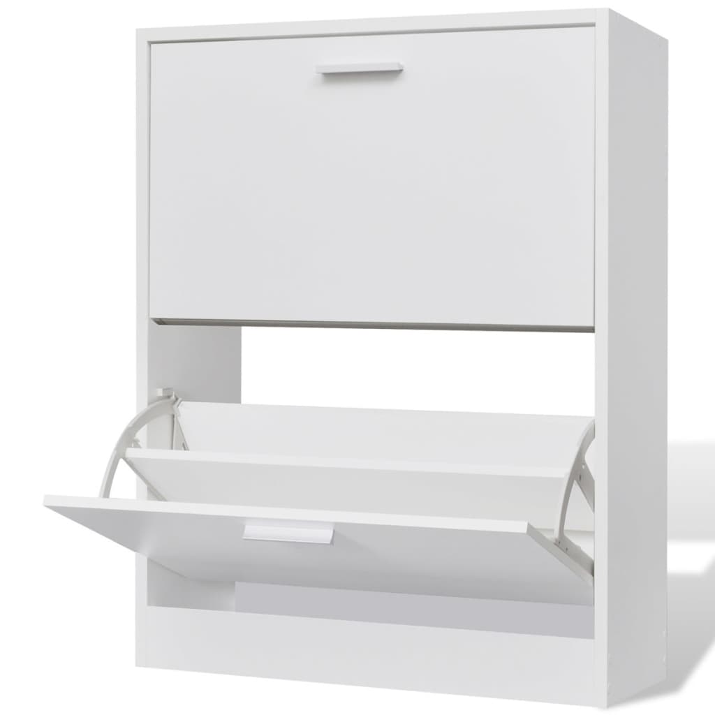 Shoe Cabinet With 2 Compartments Wooden