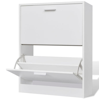 Shoe Cabinet With 2 Compartments Wooden