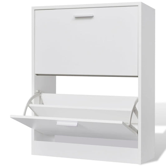 Shoe Cabinet With 2 Compartments Wooden