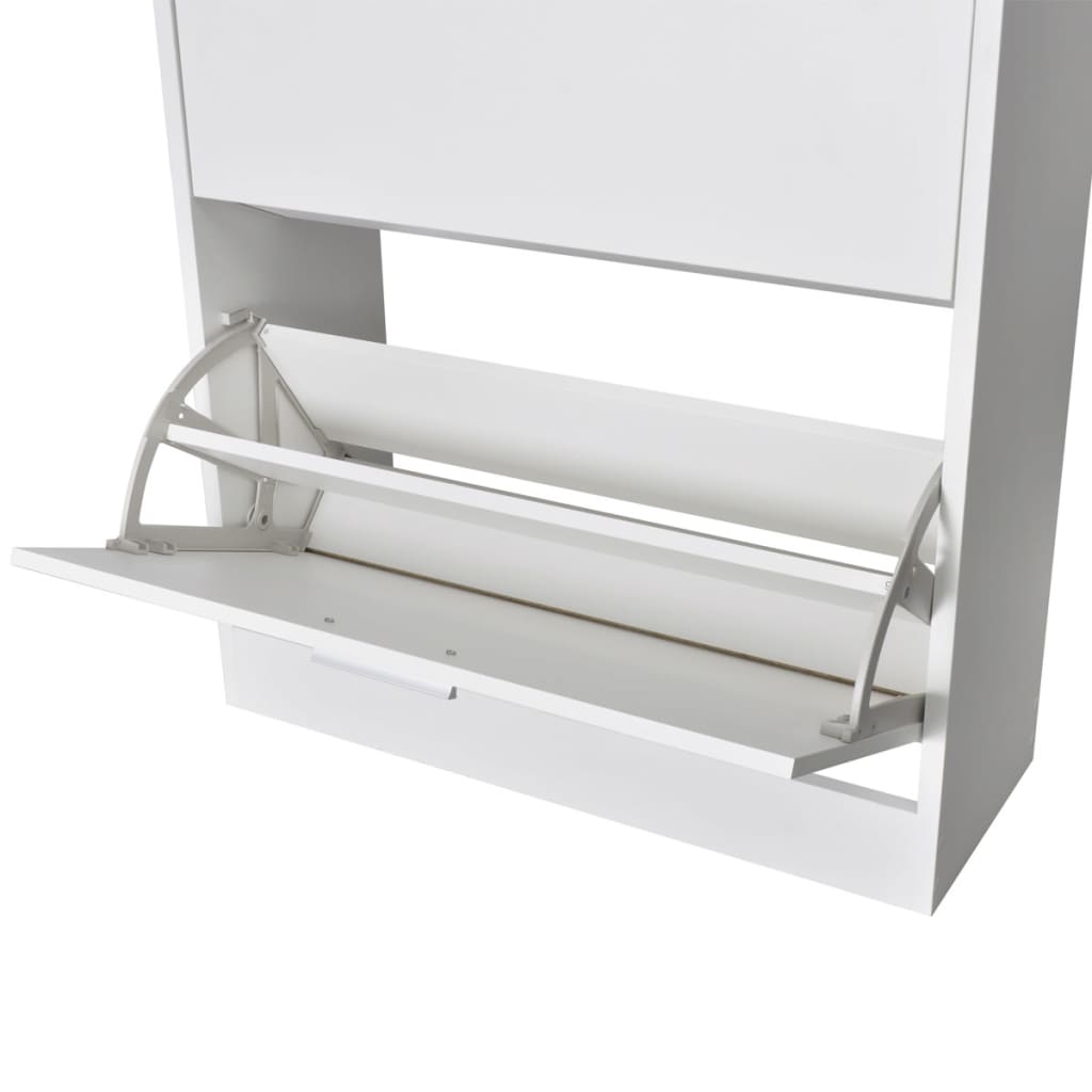 Shoe Cabinet With 2 Compartments Wooden