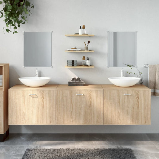 6 Piece Bathroom Furniture Set Engineered Wood