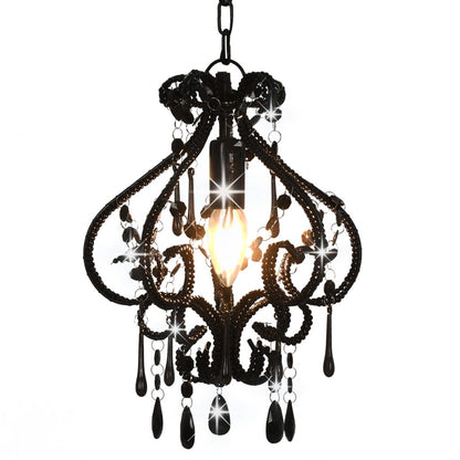 Ceiling Lamp With Beads Round E14