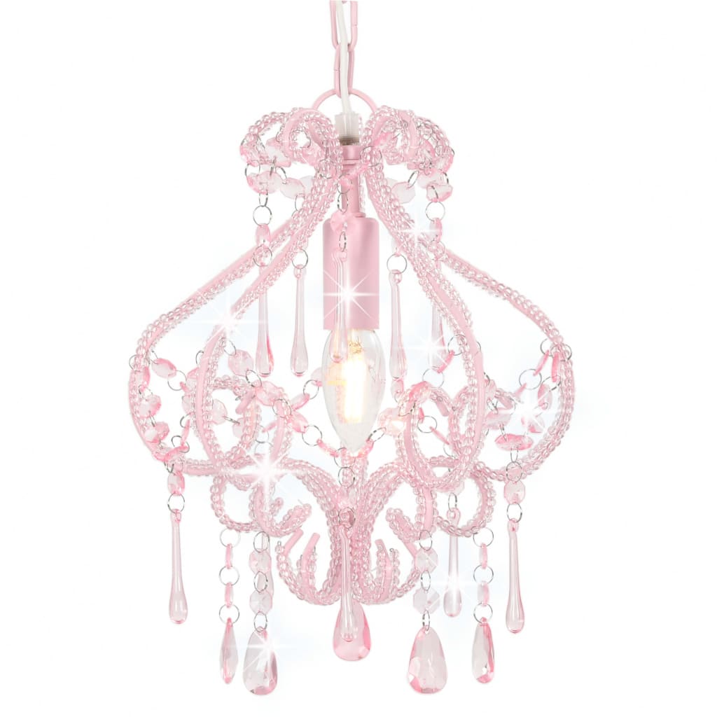 Ceiling Lamp With Beads Round E14