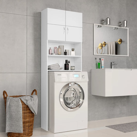 Washing Machine Cabinet 64X25.5X190 Cm Engineered Wood