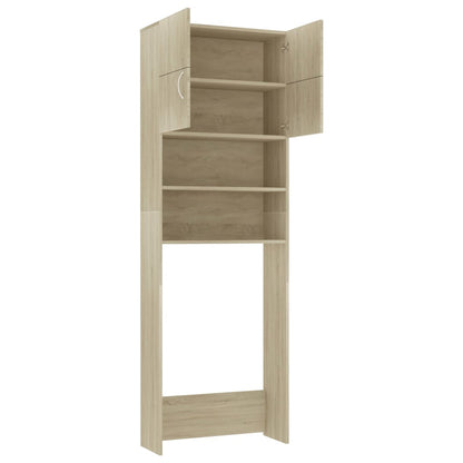 Washing Machine Cabinet Sonoma Oak 64X25.5X190 Cm Engineered Wood