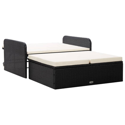 2 Piece Garden Lounge Set With Cushions Poly Rattan