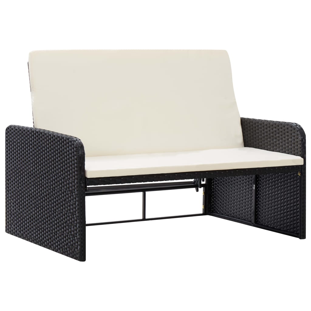 2 Piece Garden Lounge Set With Cushions Poly Rattan