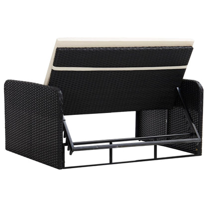 2 Piece Garden Lounge Set With Cushions Poly Rattan