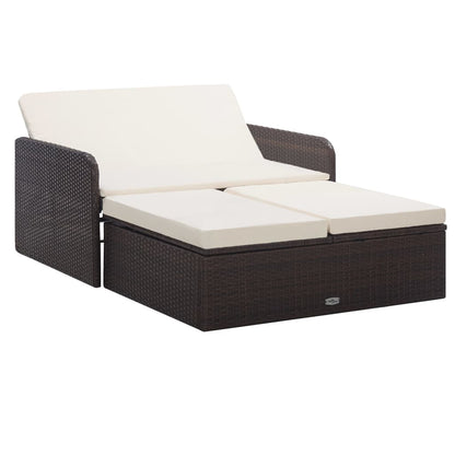 2 Piece Garden Lounge Set With Cushions Poly Rattan