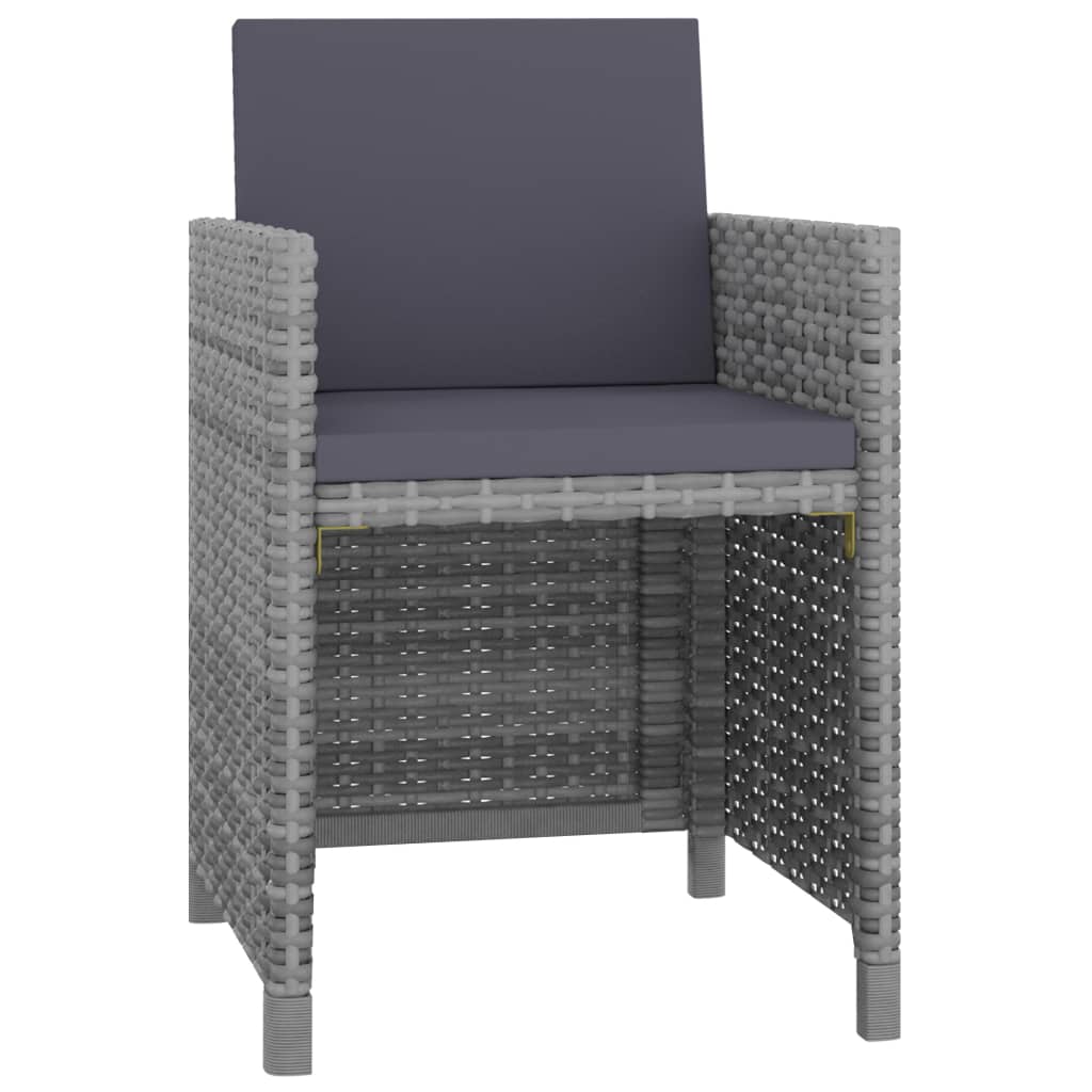 11 Piece Outdoor Dining Set With Cushions Poly Rattan
