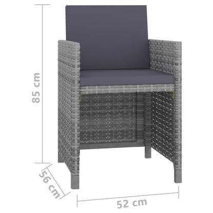 11 Piece Outdoor Dining Set With Cushions Poly Rattan