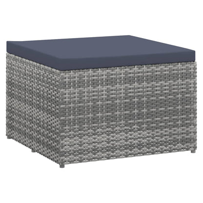 4 Piece Garden Lounge Set Poly Rattan Grey And Anthracite