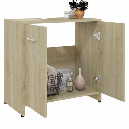 Bathroom Cabinet Sonoma Oak 60X33X61 Cm Engineered Wood